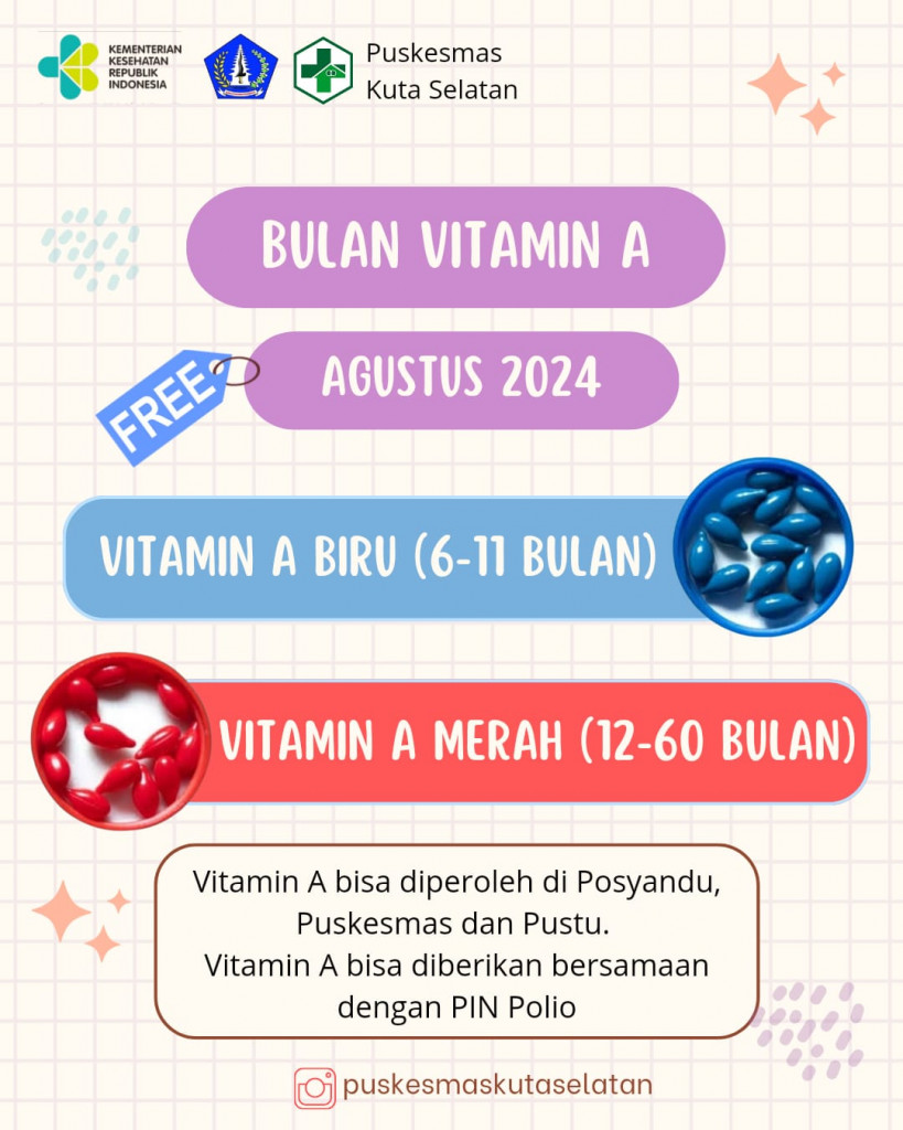 Pemberian Vitamin A pada bulan Agustus 2024